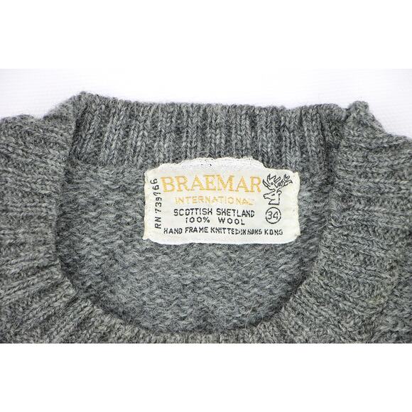 Braemar Light Wool Grey Sweater S, Vintage Casual Chicr9a - Picture 9 of 10